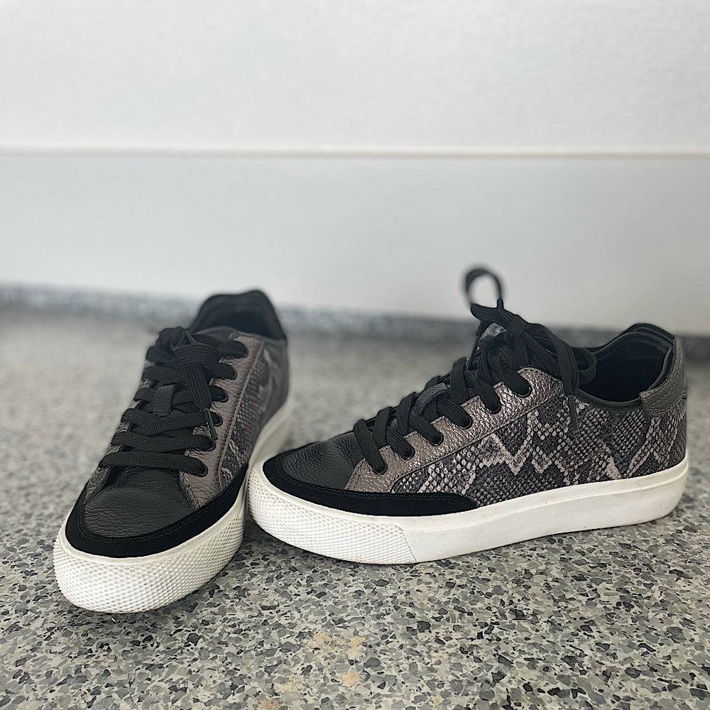 Lace-Up Leather Sneakers